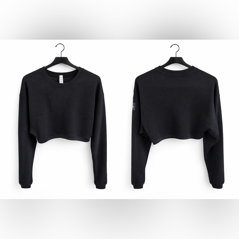 ALO Yoga Black Cropped Top